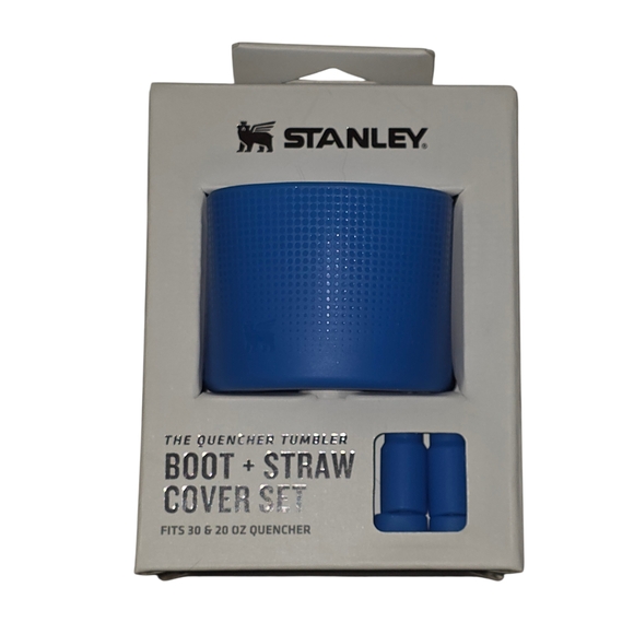 SOLD 3/$25 NEW Stanley Blue Boot and Straw Cover Set - Picture 1 of 6